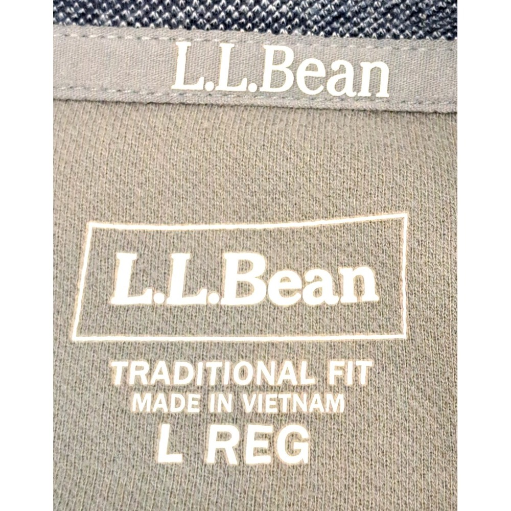 L.L. Bean Full Zip Sweatshirt Jacket Mens L Gray Pockets Logo Classic Maine - Picture 3 of 8